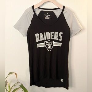 Fanatics Black and Gray Raiders Tee